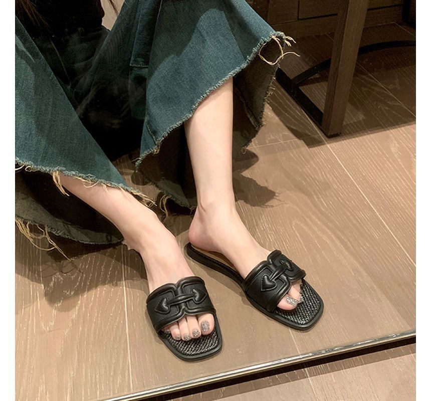 Slide Buckled Sandals