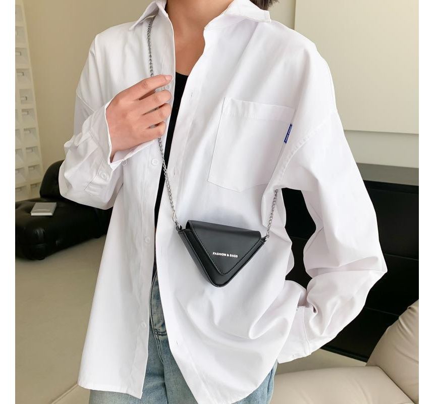 Crossbody Strap Bag Chain Triangle