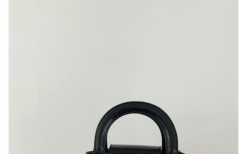 Leather Handbag Faux Heart Lock