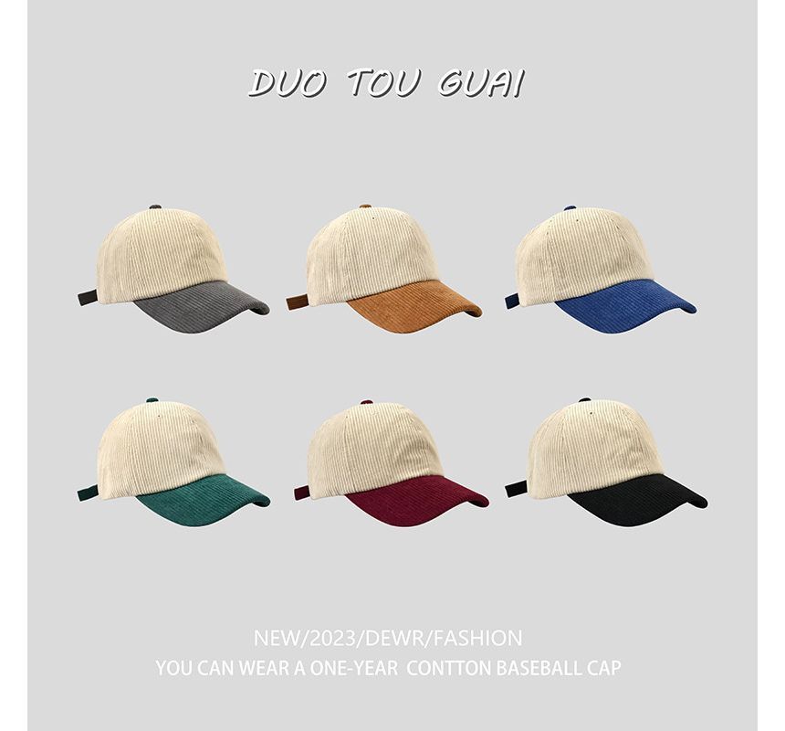 Tone Cap Baseball Two Corduroy