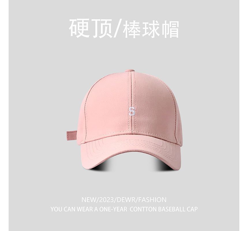 Lettering Embroidered Baseball Cap