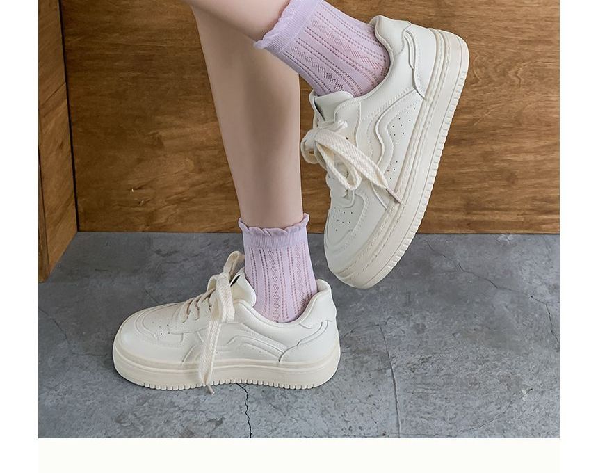 Plain Frill Short Socks Set