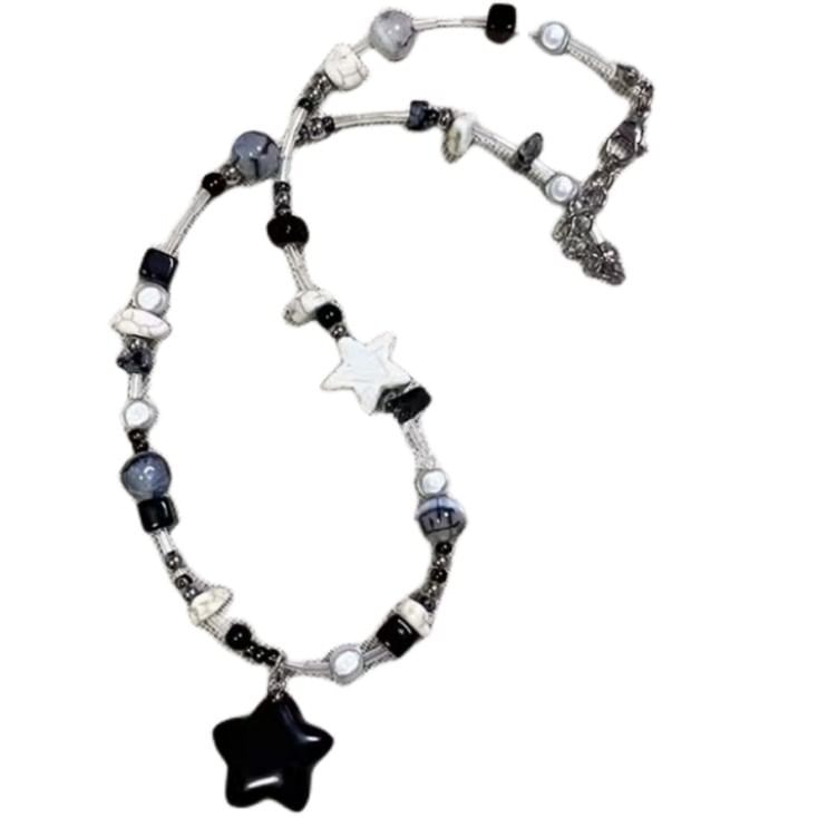 Pendant Necklace Beaded Star