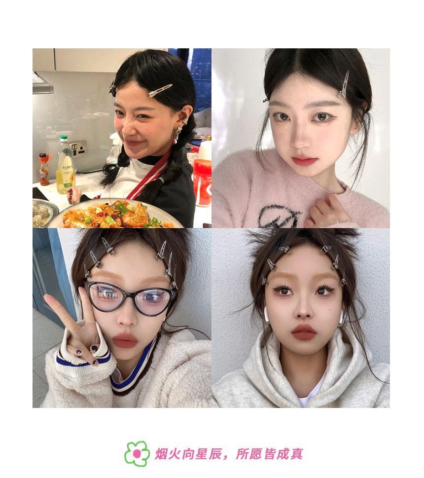 Hair Metallic Clip Set