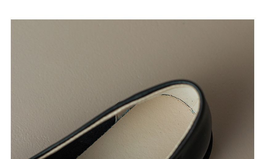 Faux Penny Loafers Leather