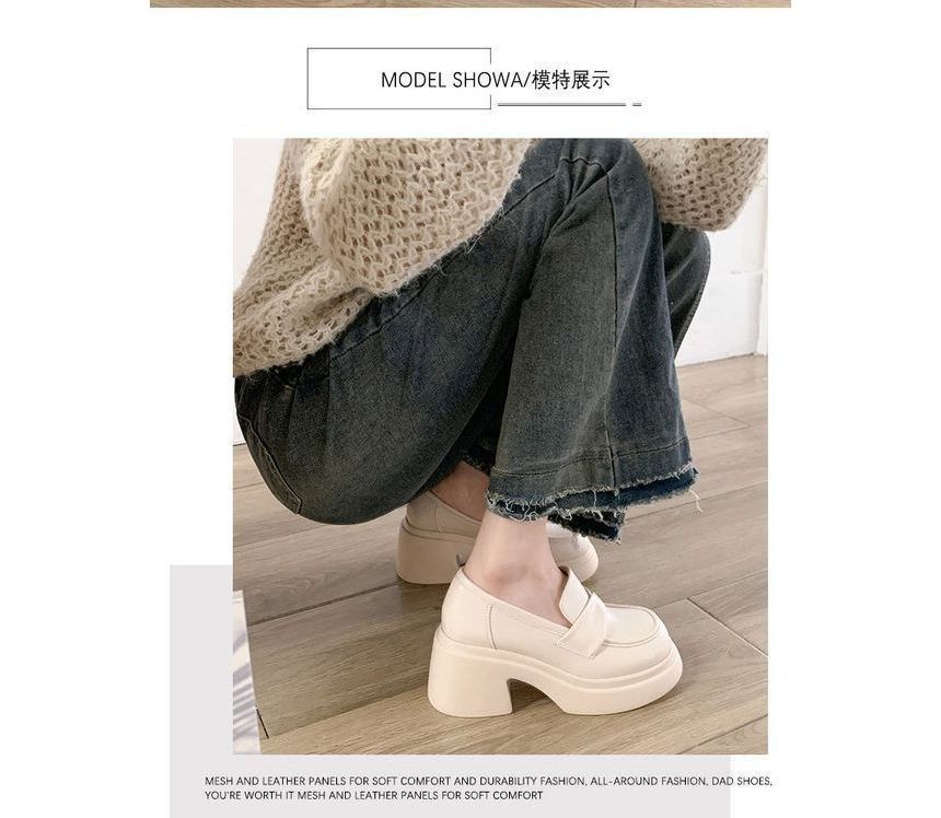 Loafers Platform Chunky Heel