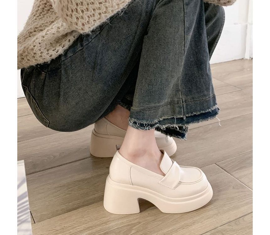 Loafers Platform Chunky Heel