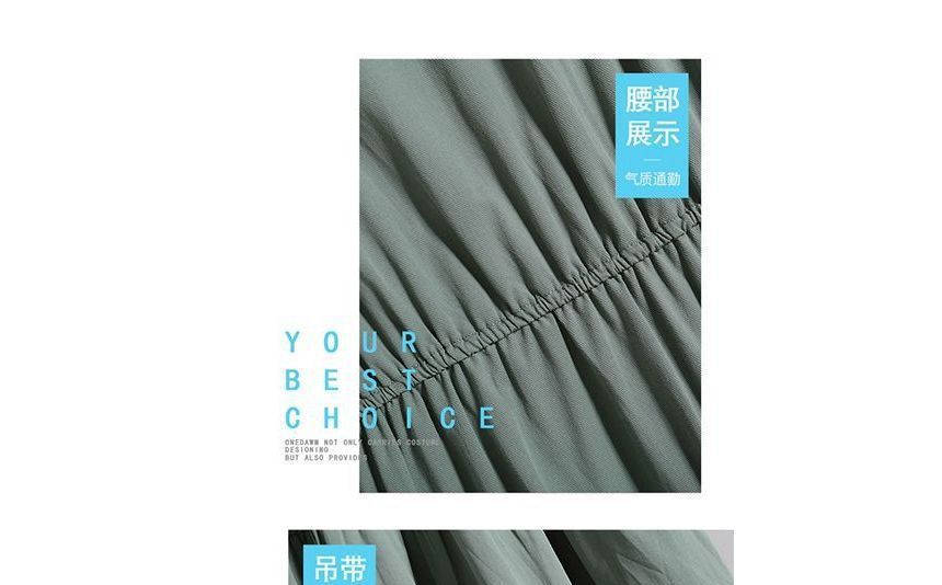 Short-Sleeve Crew Mock Two-Piece A-Line Dress Neck Tiered Midi