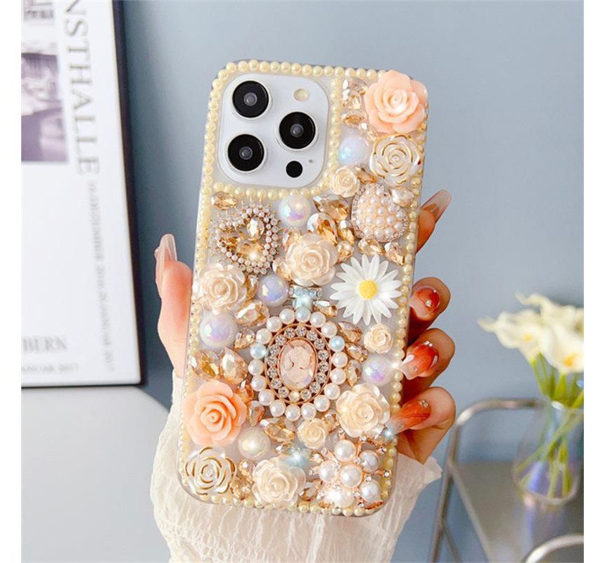 Floral Phone Case - iPhone 14 Pro Max / 14 Pro / 14 Max / 14 / 13 Pro Max / 13 Pro / 13 / 13 mini / 12 Pro Max / 12 Pro / 12 / 12 mini / 11 Pro Max / 11 Pro / 11 / SE / XS Max / XS / XR / X / 8 / 8 Plus / 7 / 7 Plus