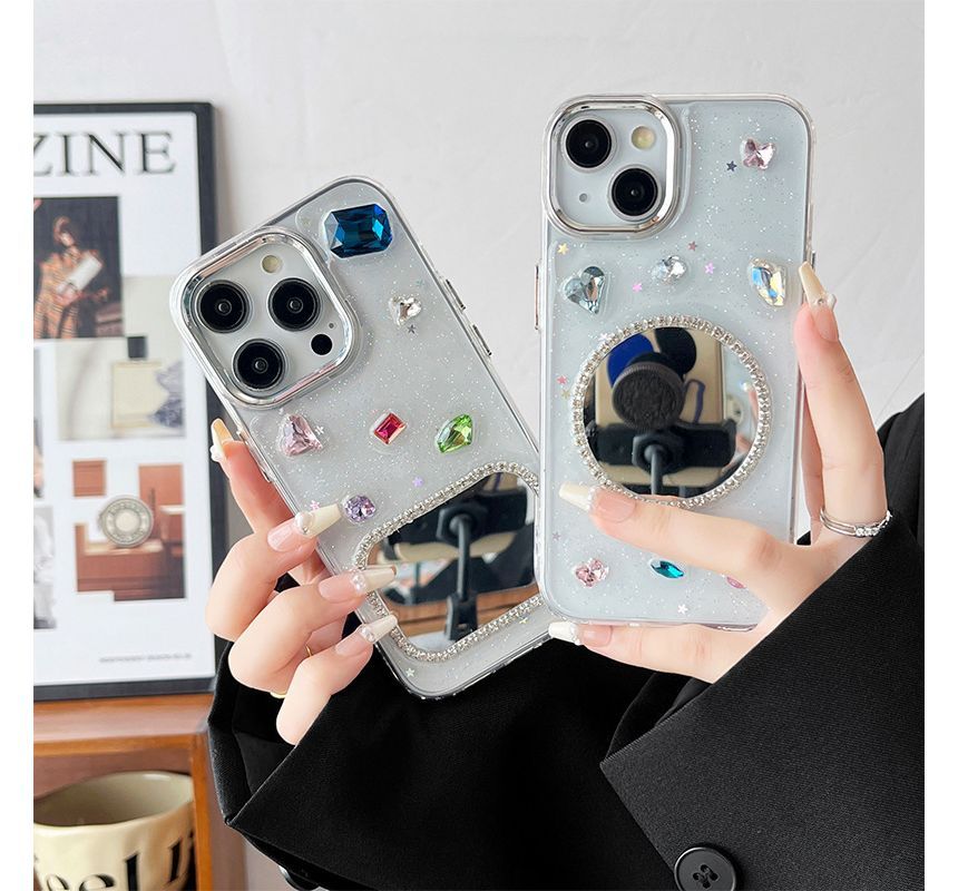 Case Phone Embellished Mirrored