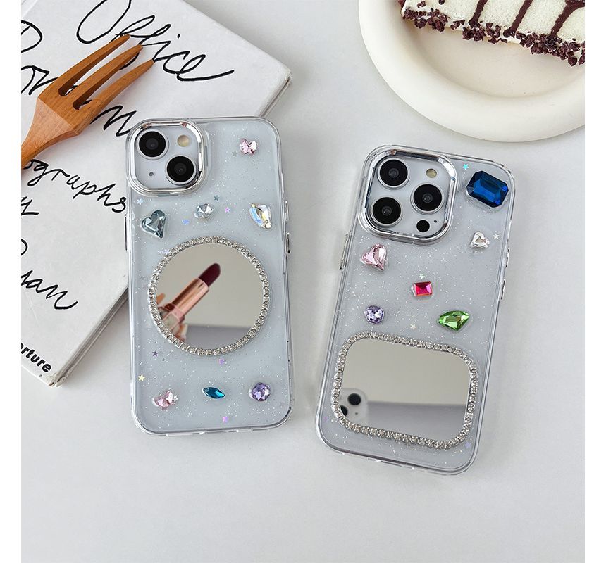 Case Phone Embellished Mirrored