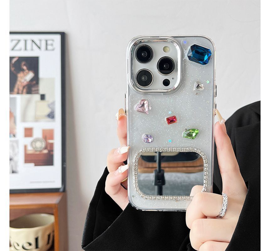 Case Phone Embellished Mirrored