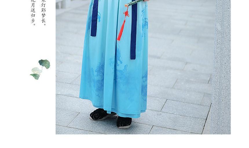 Couple Matching Dragon Print Hanfu Costume Set