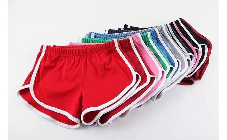 Piped Waist Elastic Shorts
