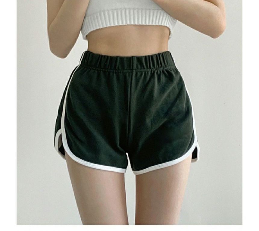 Piped Waist Elastic Shorts