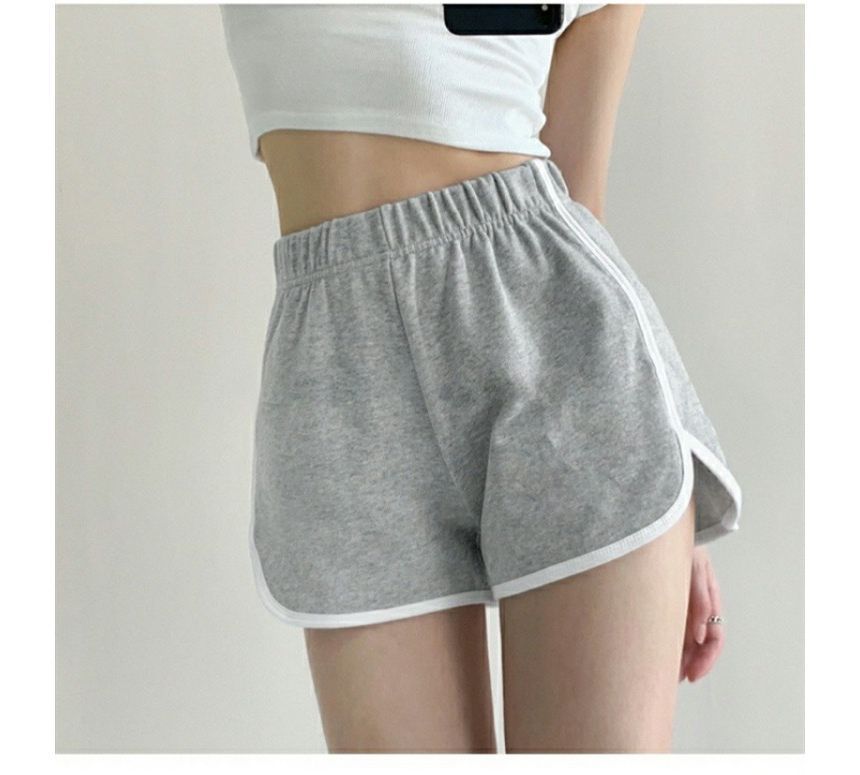 Piped Waist Elastic Shorts