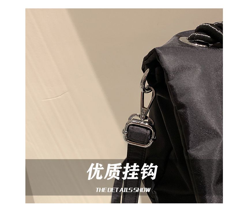 Top Handle Plain Flap Crossbody Bag