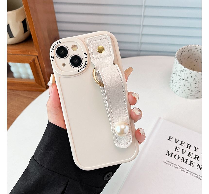 Faux Phone Case Hand Pearl Strap