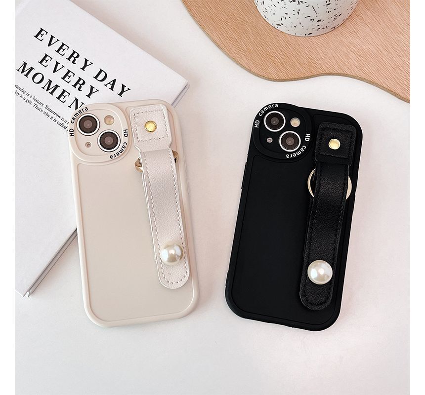 Faux Phone Case Hand Pearl Strap