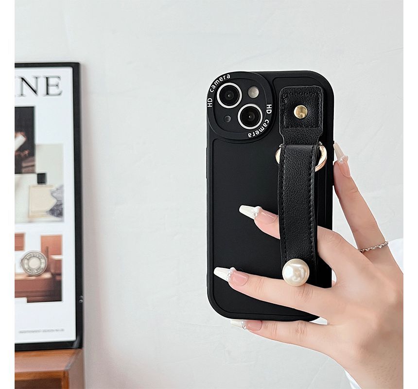 Faux Phone Case Hand Pearl Strap