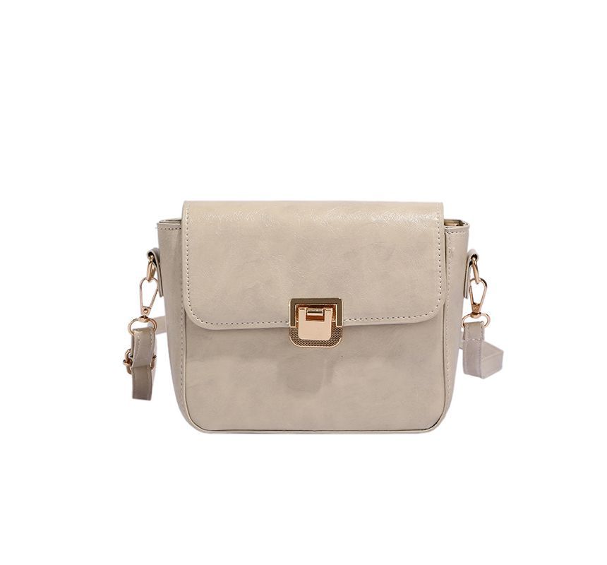 Flap Faux Leather Crossbody Bag