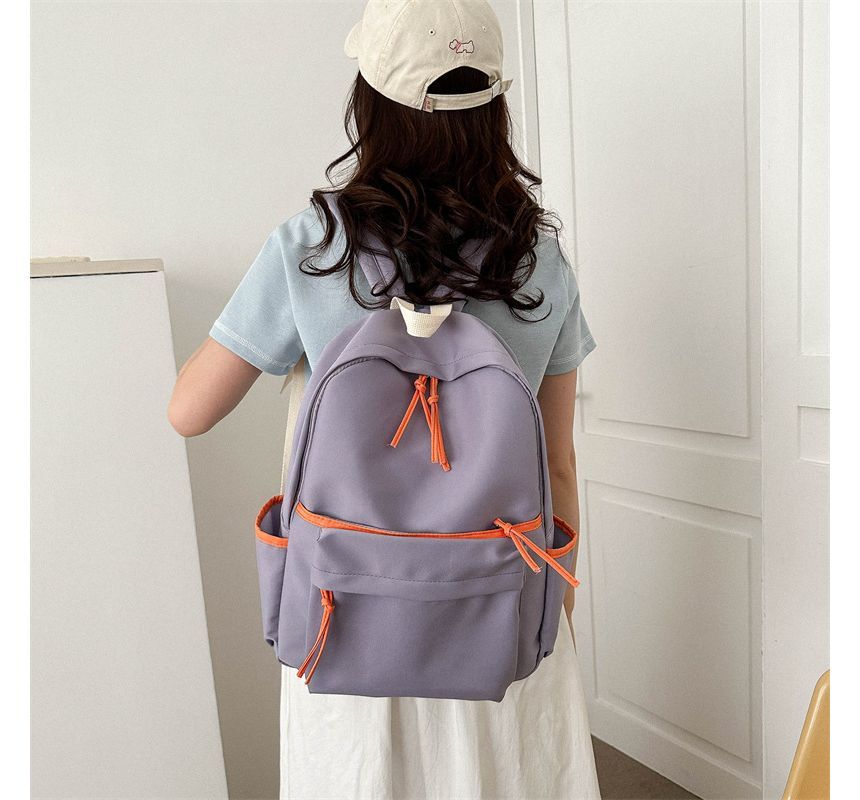 Contrast Trim Backpack