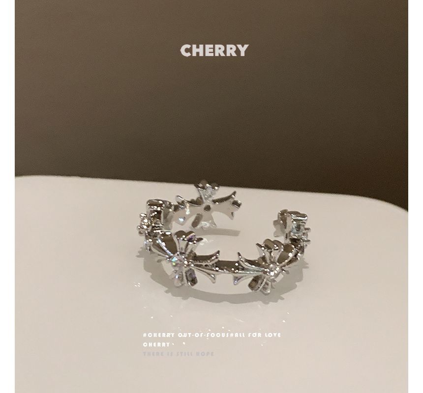 / Set Moonstone Open Cross Faux Ring