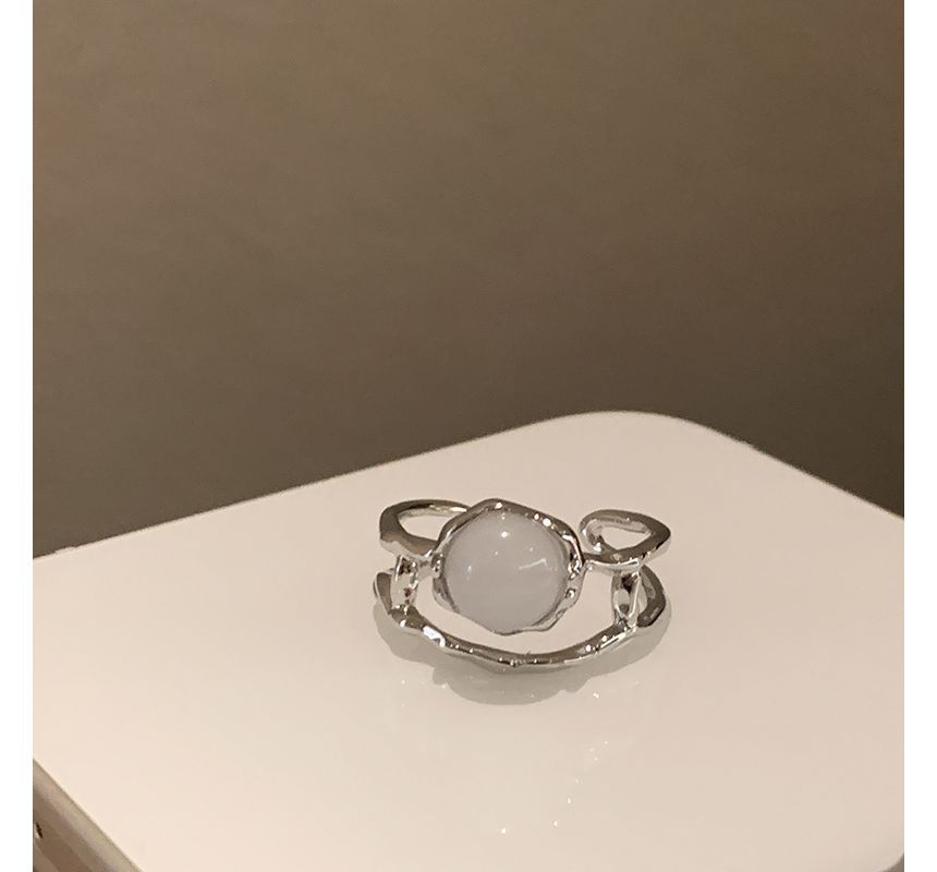 / Set Moonstone Open Cross Faux Ring