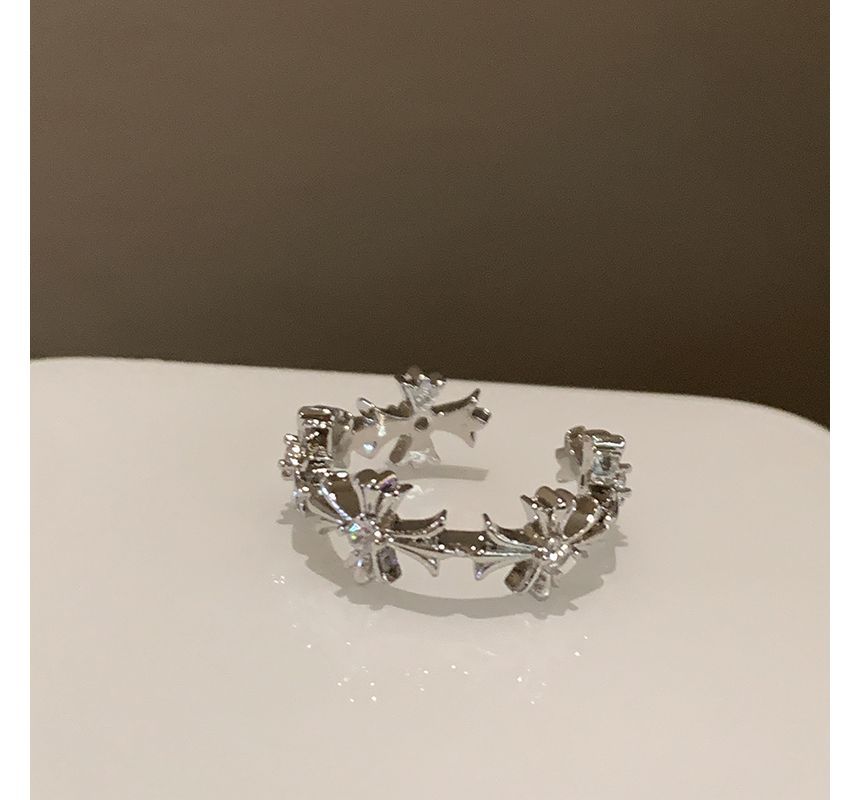 / Set Moonstone Open Cross Faux Ring