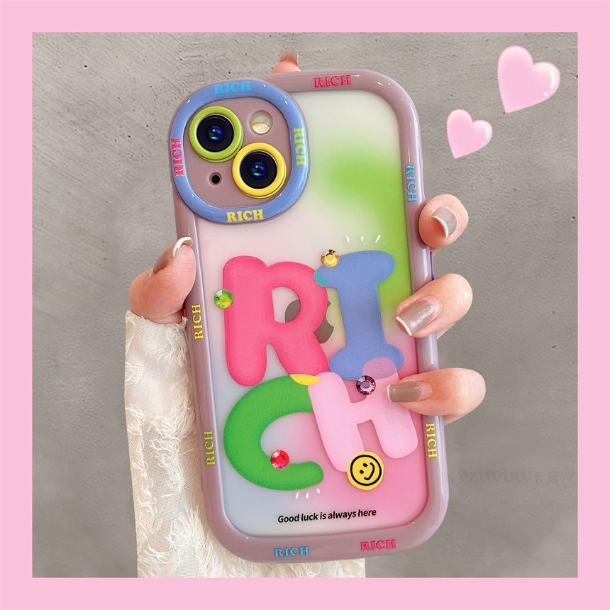 Lettering Print Phone Case