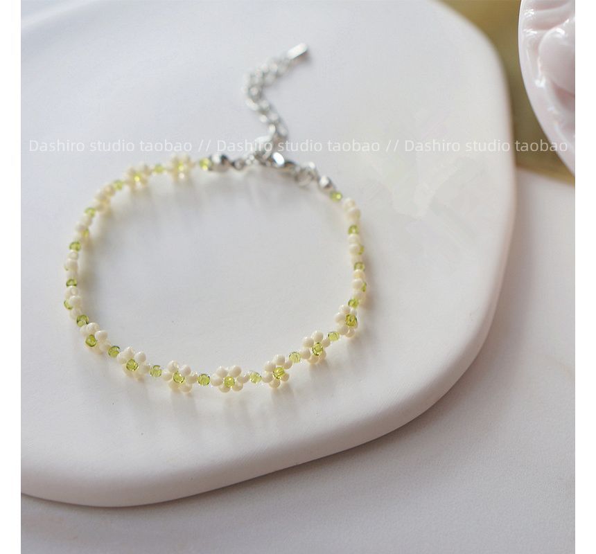 Acrylic Set / Ring Floral Bracelet