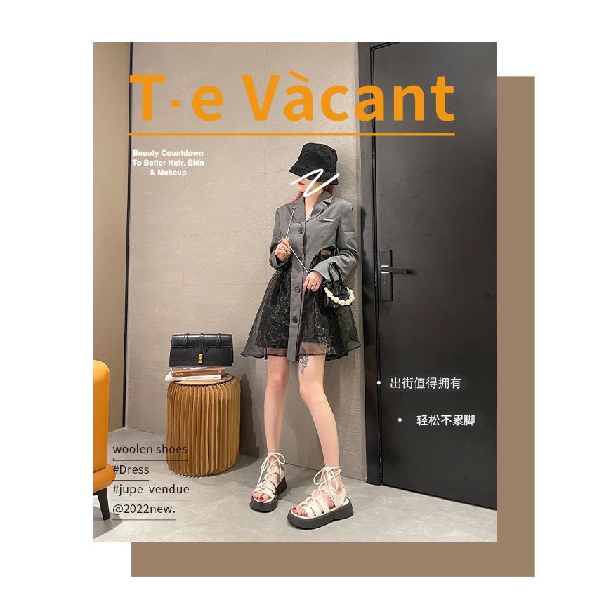 Sandals Gladiator Lace-Up Platform