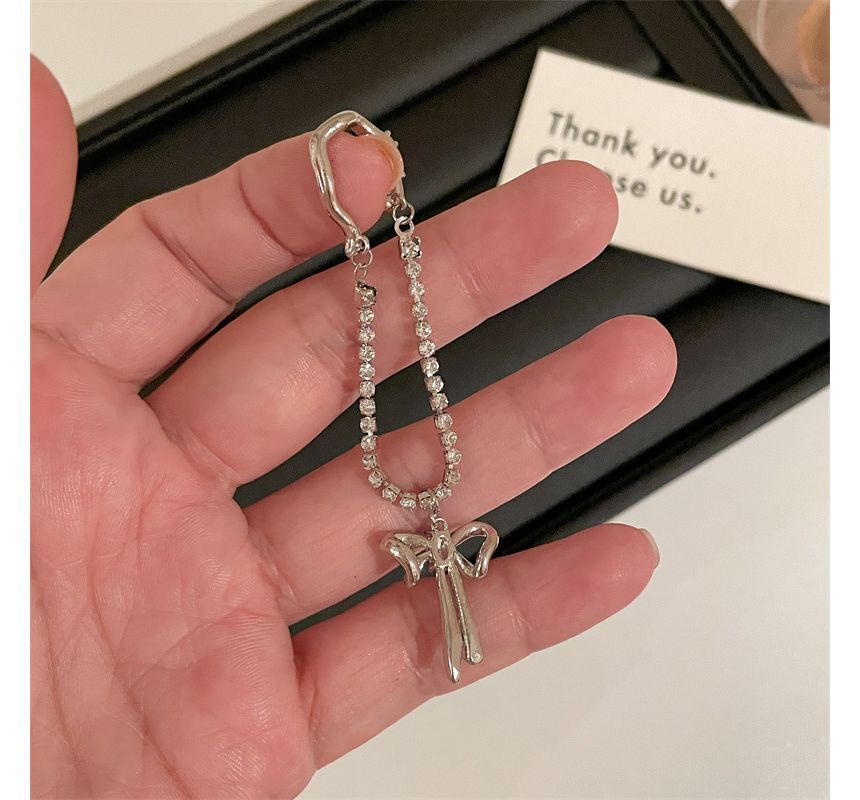 Rhinestone Bow Cuff Ear