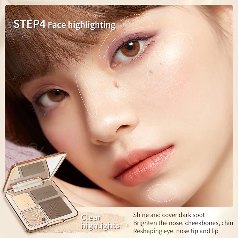 2 IN 1 Highlighter-Konturpalette