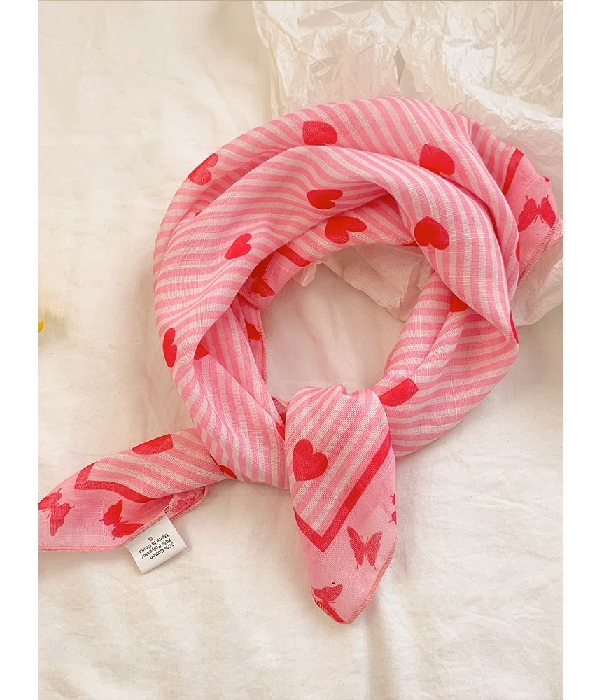 Heart / Cat Print Eye Headkerchief Sunglasses