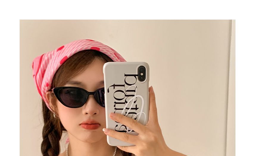 Heart / Cat Print Eye Headkerchief Sunglasses