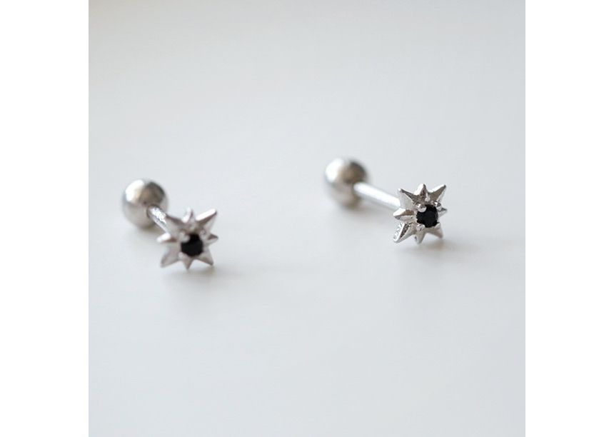 Star Earring Sterling Stud Silver