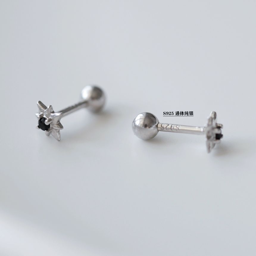 Star Earring Sterling Stud Silver