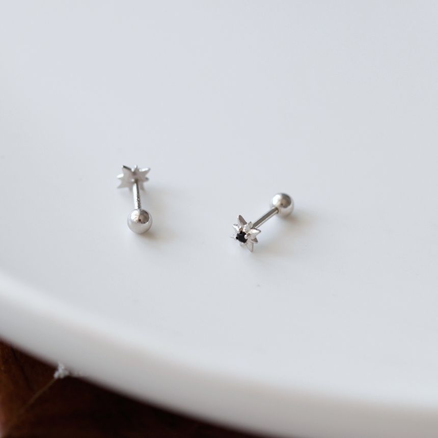 Star Earring Sterling Stud Silver
