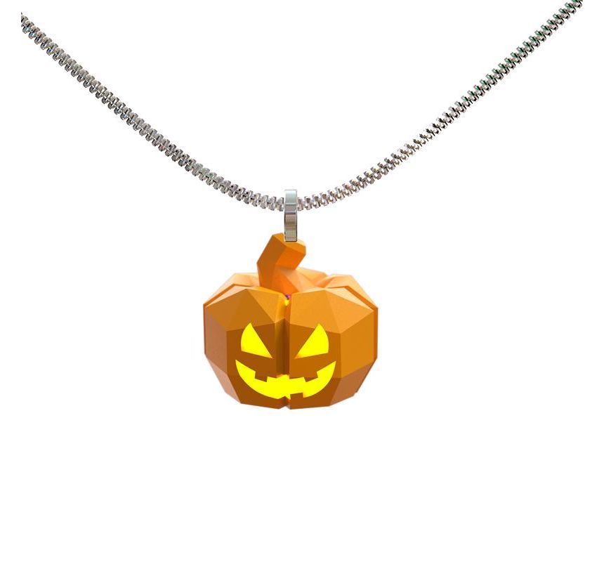 Halloween Pumpkin Necklace Lantern