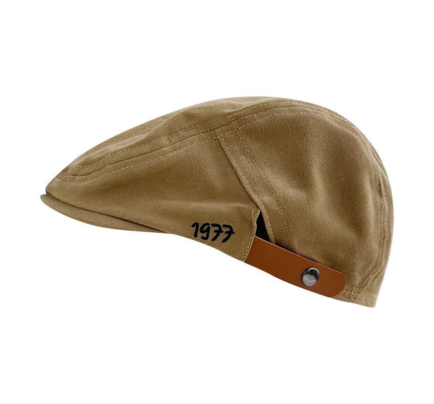 Numerical  Embroidered Flat Cap