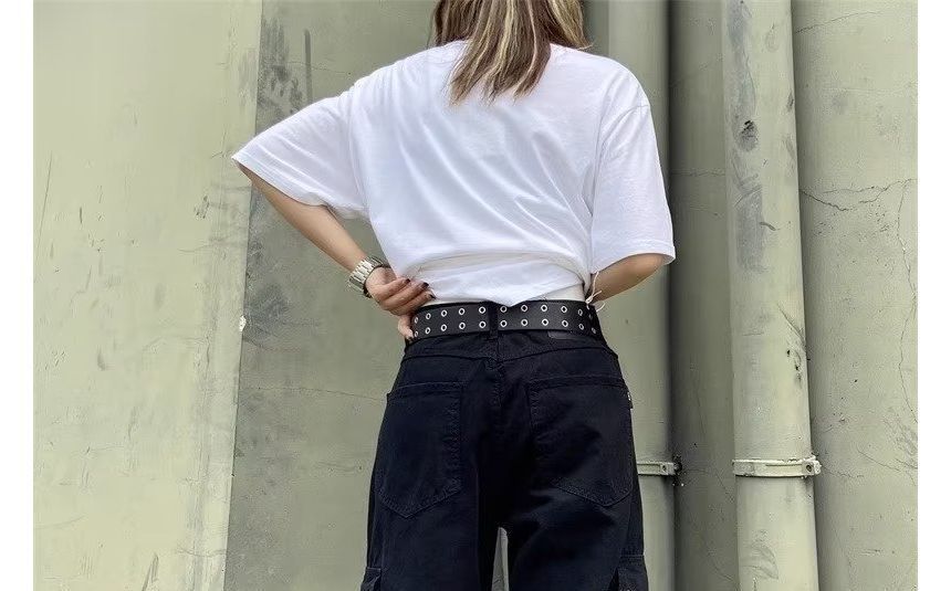 Low Waist Straight-Fit Boot-Cut Cargo Pants