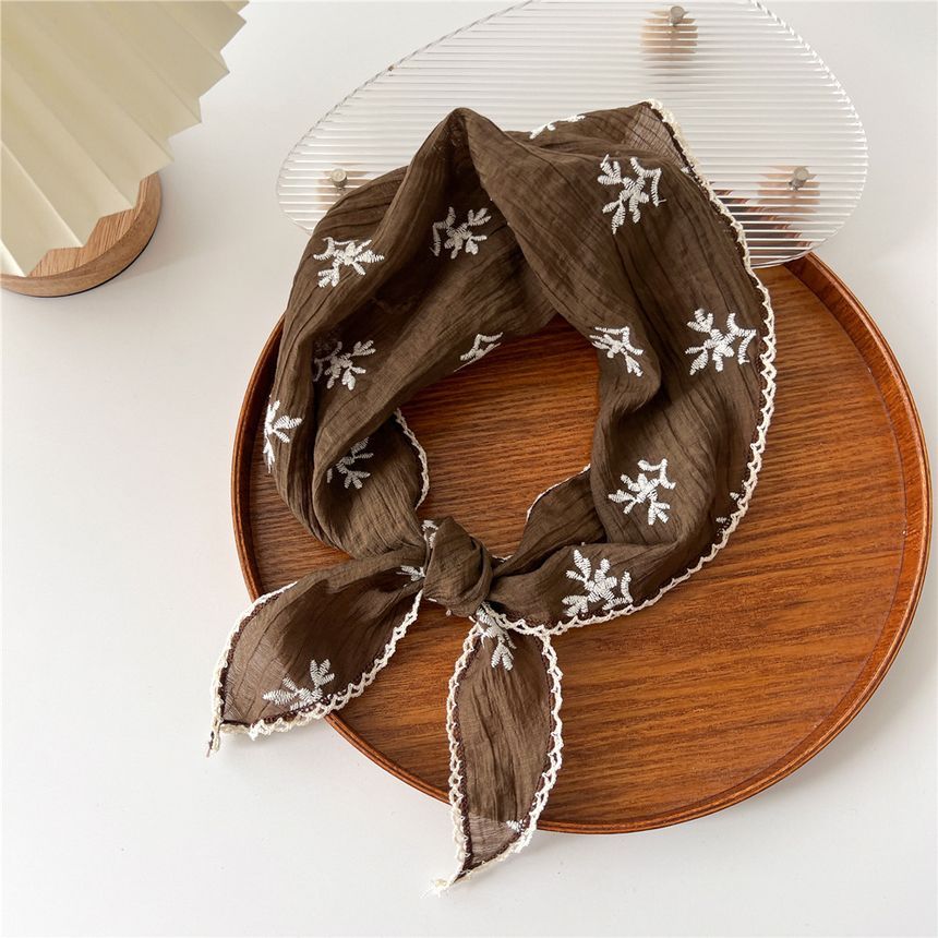 Floral Embroidered Neckerchief