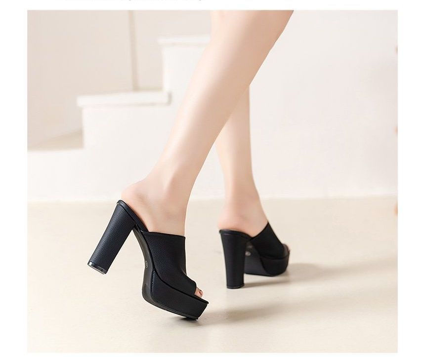 Heel Slide Platform Sandals Chunky
