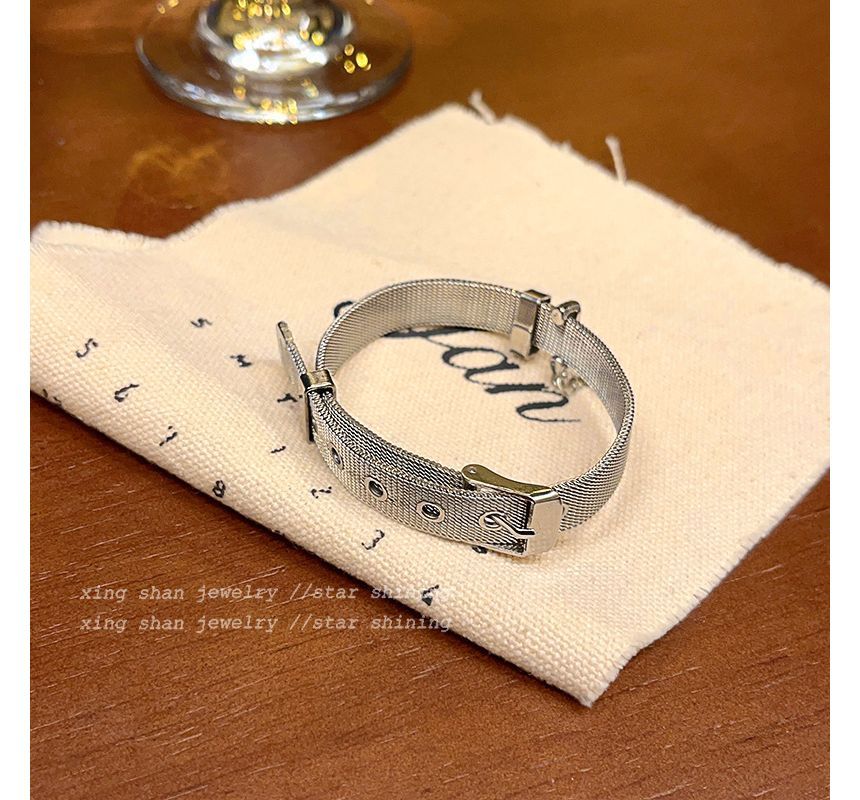 Leather / Bracelet Alloy Faux Buckled Star Pendant