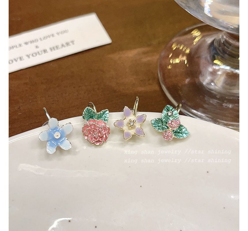 Designs) (Various 4: Floral of Earring Alloy Set