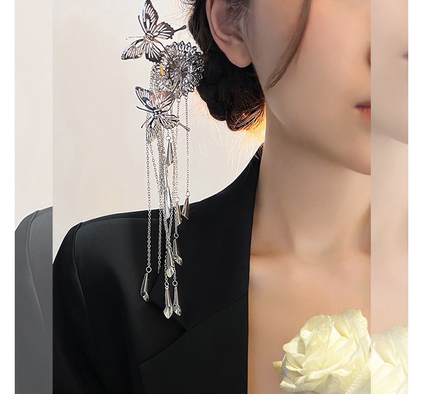 Butterfly Fringed Alloy Hair Stick