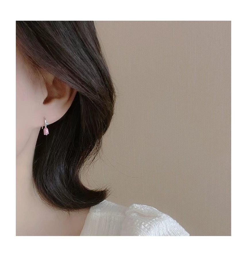 Tulip Glaze Alloy Stud Earring