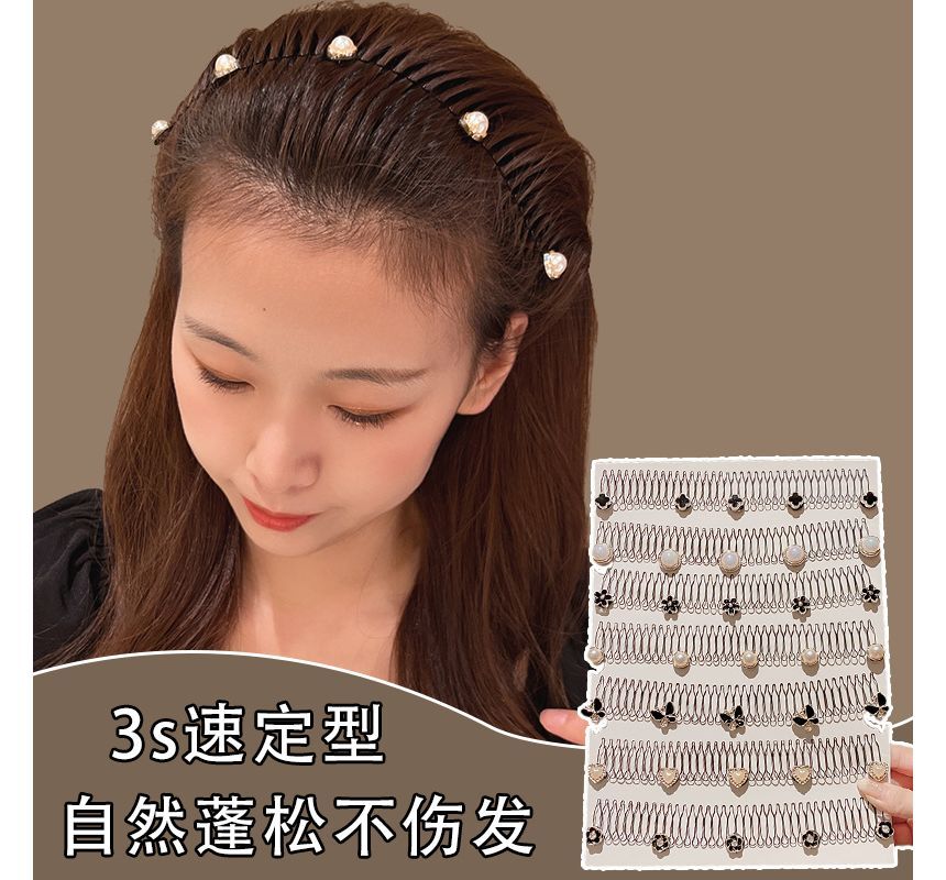 Acrylic Alloy Hair Comb (Various Designs)