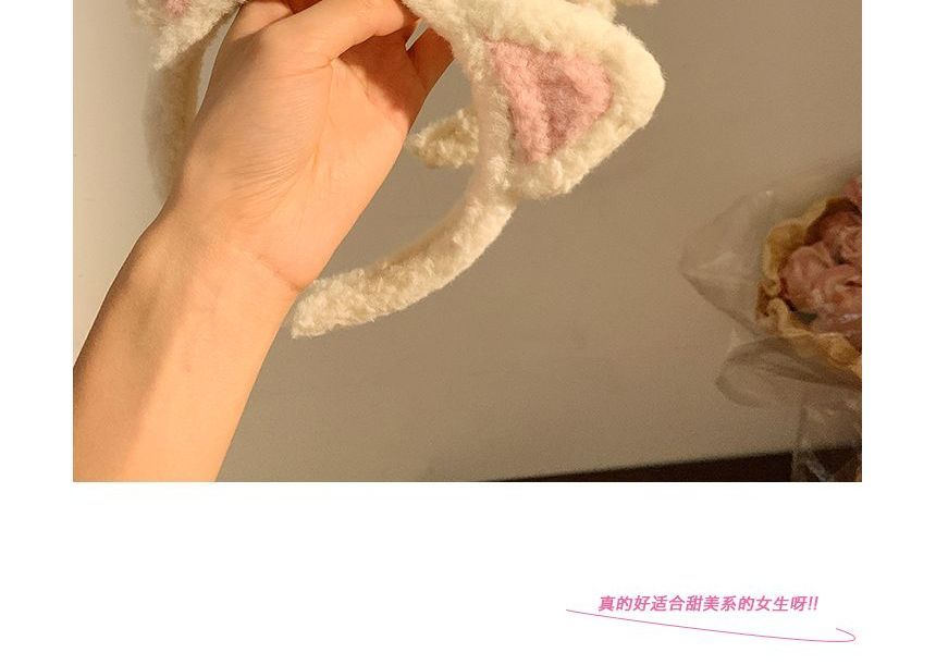 Headband Chenille Ear Cat